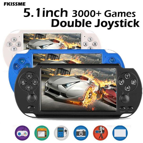 

portable game players 2021 x9-s 8gb 5.0 inch large screen handheld player support tv out put mp3 movie camera multimedia