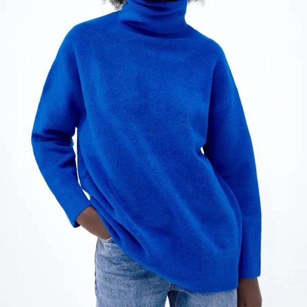 

women's sweaters turtleneck knitted pullover women sweater autumn winter loose long sleeve knitwear jumper female solid casual, White;black