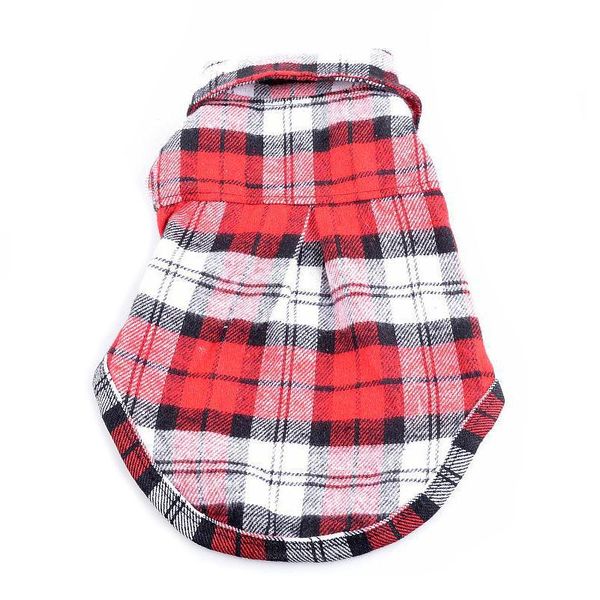 

dog apparel smart pet costumes puppy plaid t-shirt blouse coats jacket clothing sweatshirt red s