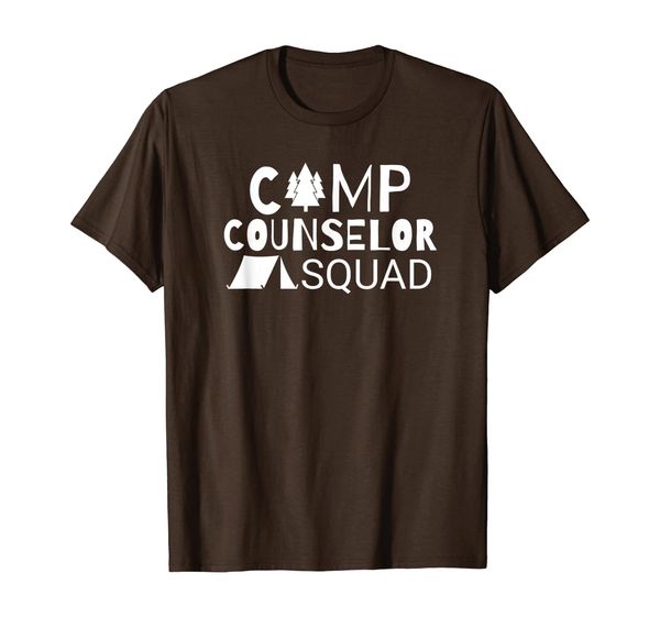 

Summer Camp Counselor Squad Instructor Group T-Shirt, White;black