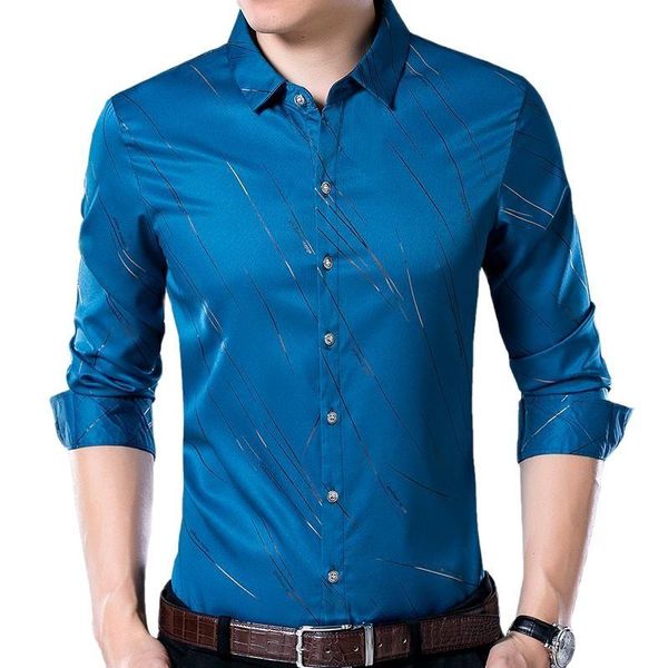 

men's casual shirts 2021 social long sleeve striped designer men slim fit vintage fashions shirt man dress jersey clothing 36523, White;black