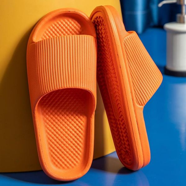 

slippers thick platform bathroom home women casual soft sole eva indoor slides woman sandals 2022 summer non-slip flip flops, Black