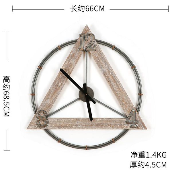 

wall clocks nordic creative art clock retro square rustic modern design watch american horloge murale home decoration 50zb