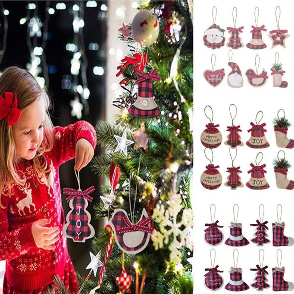 

christmas decorations 8pcs/set xmas non-woven year diy decoration hanging oranment tree