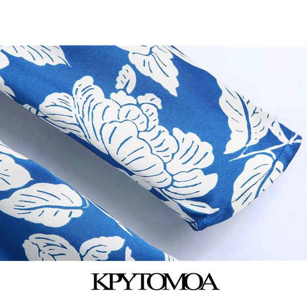 

2021kpytomoa women 2021 chic fashion floral print front slit midi dress vintage square collar long sleeve female dresses mujer, Black;gray