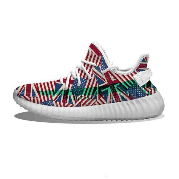 

ku diy custom vintage america flag with uk running shoes mesh printed mens womens trainers outdoor sports sneakers, Black;white