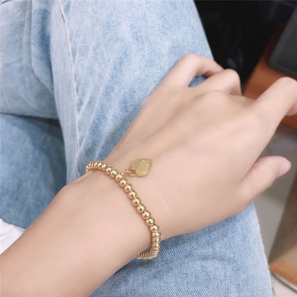 

luxury designer bracelet mens womens fashion heart love bracelet classic simple style luxury designer jewelry, Golden;silver