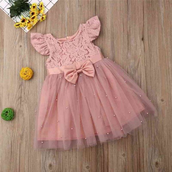 

toddler kids baby girl princess dresses summer lace pink tulle wedding birthday party tutu pageant girls clothing, Red;yellow