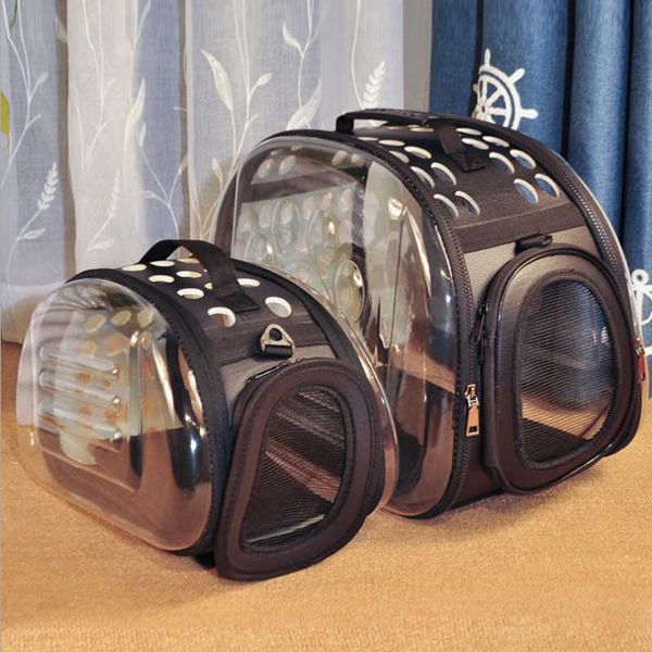 

cat carriers,crates & houses transparent bag big space foldable pet carrier fashion small dog backpack pets outdoor travel