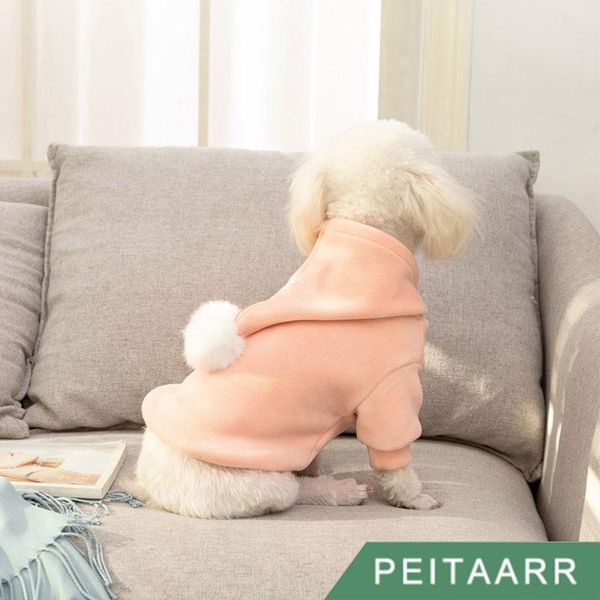 

dog apparel [peitaarr] pet clothing cat clothes autumn winter keep warm cotton hooded sweater cute hairball teddy law fight