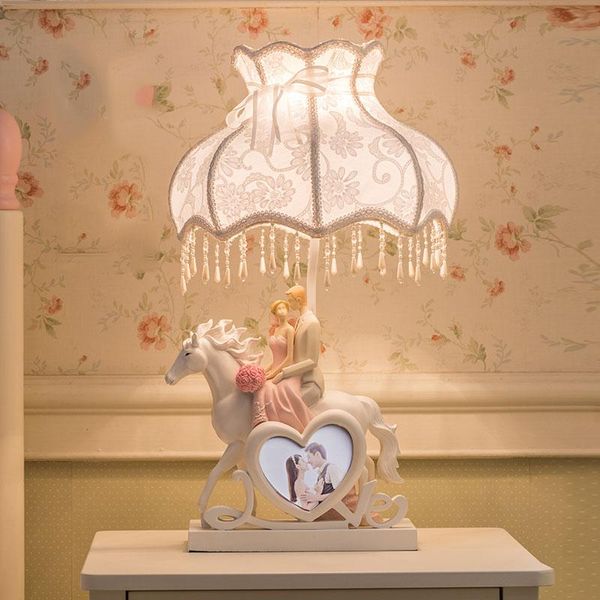 

table lamps modern nordic creative romance lamp led couples desk light for living room bedroom bedside marriage wedding gift