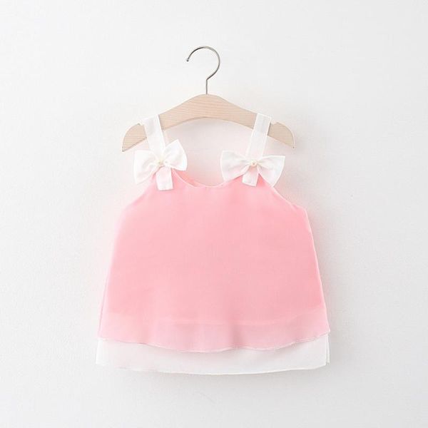 

girl's dresses summer girls kids princess spaghetti sling chiffon dress children baby infants backless bow sundress mini vestidos, Red;yellow