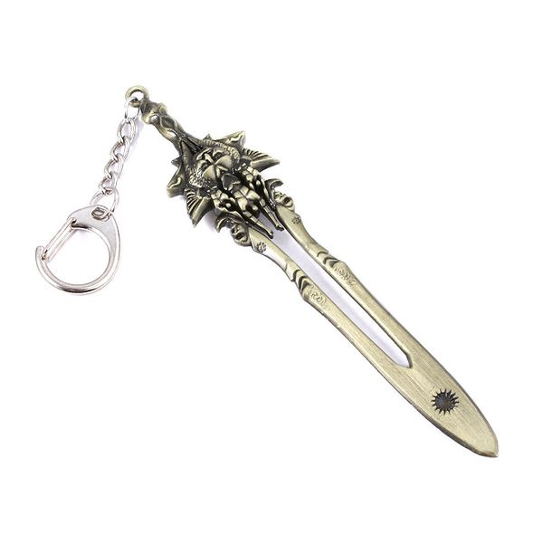 

game god of war kratos weapon blade of olympus sword alloy key chains keychain keyfob keyring key chain accessories, Silver