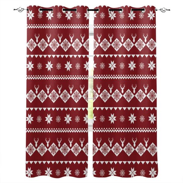 

curtain & drapes festival christmas snowflake elk curtains for kids boy girl bedroom living room cortinas custom drape kitchen window