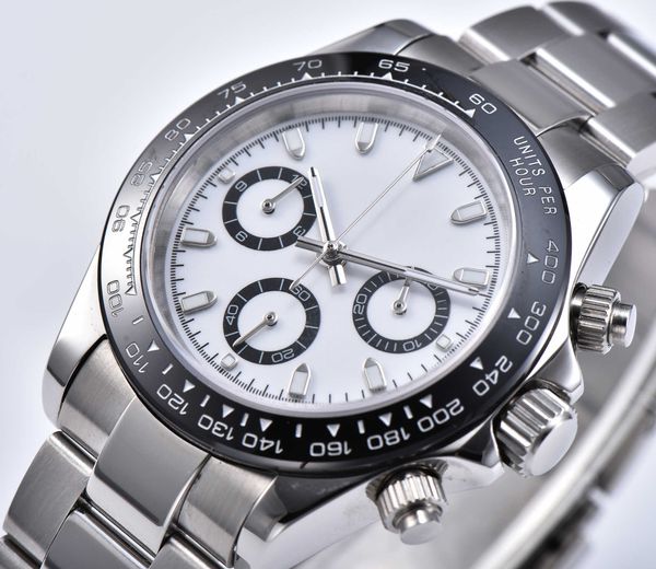 

japanese chronograph watch vk63 quartz movement 39mm sterile dial luminous hands sapphire fiberglass case bracelet to637 h1012, Slivery;brown