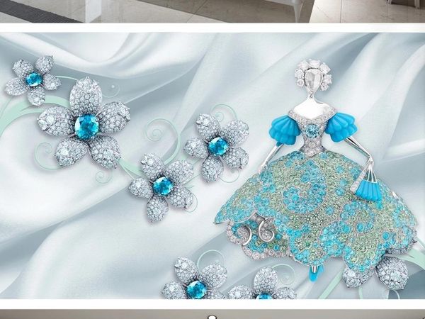 

wallpapers fashion modern luxury creative abstract wedding jewelry living room tv wall decor 5d embossedcustom large mural 3d wallpaper