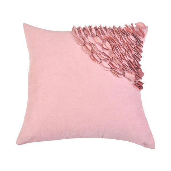 

cushion/decorative pillow suede surface cover solid living room nordic style folded flower zipper washable sofa cushion removable el home de