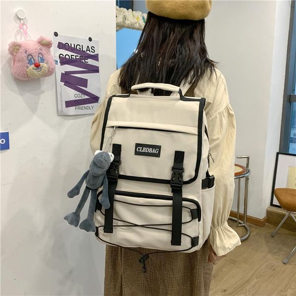 

backpack original design school bag korean harajuku ulzzang college student female rope large capacity 15.6-inch high