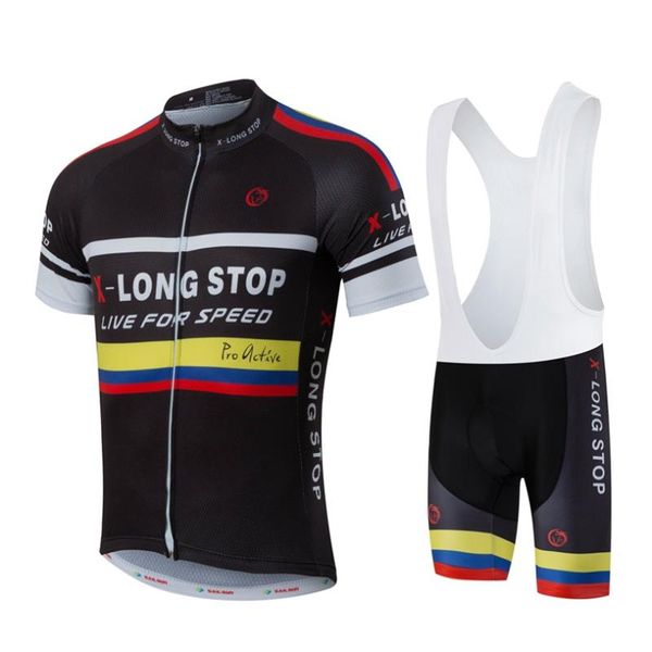 

men mtb cycling clothing summer bike jersey bib shorts black male outdoor sports pro team ropa bicycle wear racing sets, Black;blue