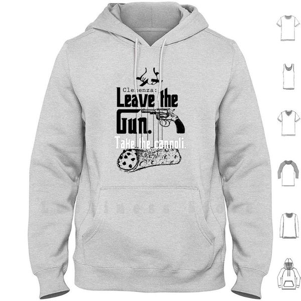 

godfather hoodies cannoli gun men's & sweatshirts, Black