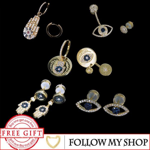 

dangle & chandelier s925 sterling silver devil's eye earrings ear studs necklace fashion personality temperament monaco jewelry