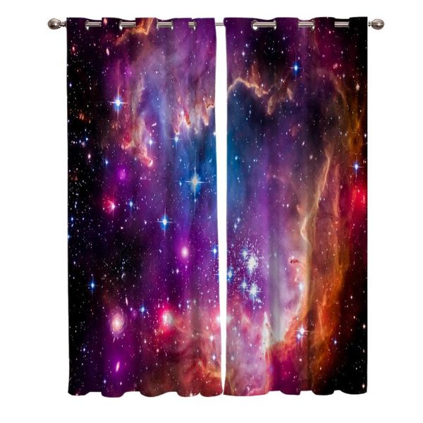 

curtain & drapes planet purple starry sky black clouds window treatments curtains valance room large living