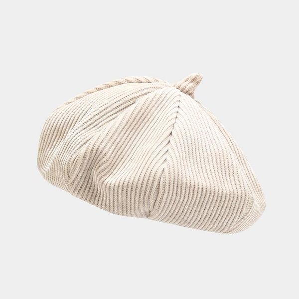 

berets 2021 autumn winter fashion joker corduroy solid color beret hats for women and girl painter hat beanie cap 46, Blue;gray