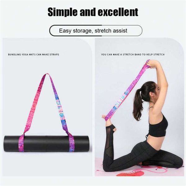 

resistance bands yoga mat strap belt adjustable sling carrier shoulder carry gym exercise stretch fitness elastic