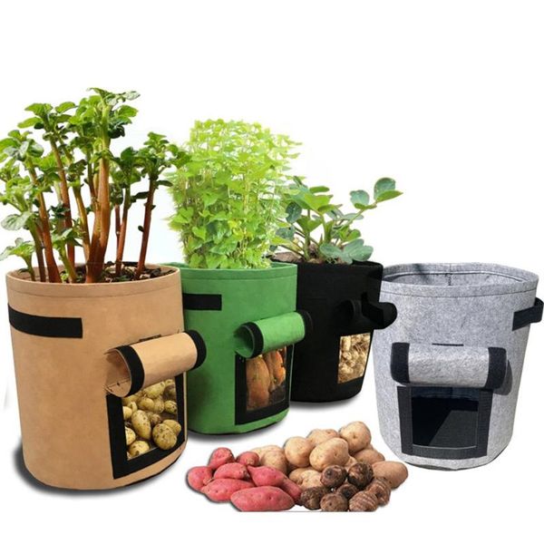 

planters & pots planter bags nonwoven garden bag vegetable potato planting pot container seedling fabrics supplies