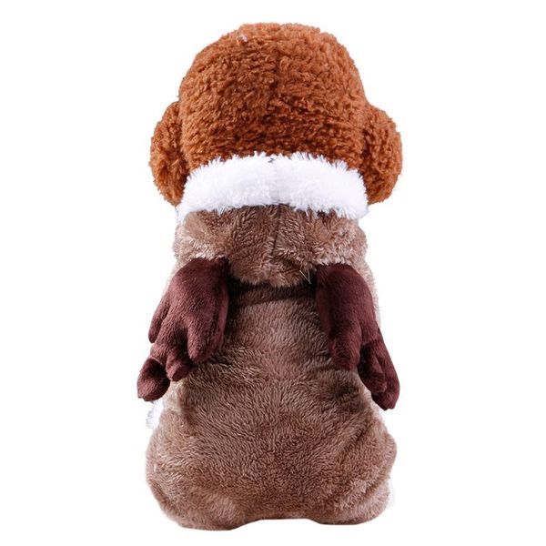

dog apparel winter warm clothing four-legged vest flannel soft hand machine wash elk shape suitable for dogs cats super cute christmas shirt
