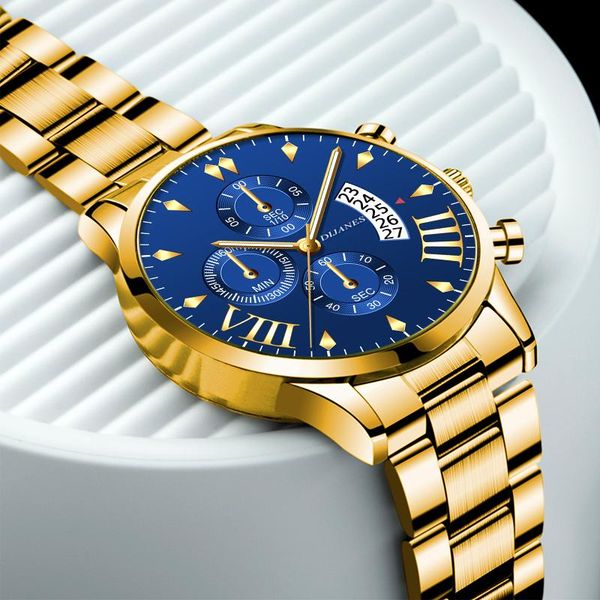 

wristwatches luxury mens fashion watches for men business casual gold stainless steel quartz watch man calendar date clock relogio masculino, Slivery;brown