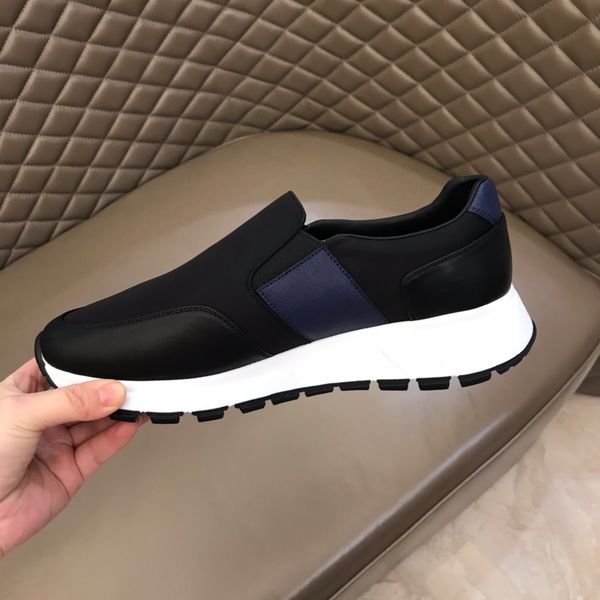 

men casual shoes sports sneaker italia designer shoe man dress fashion sneakers mens patchwork leather, Black