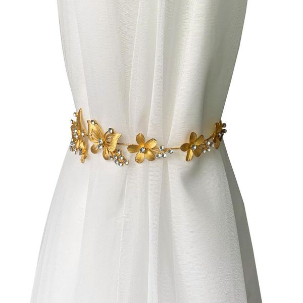 

other home decor 2pcs gold color butterfly curtain strap buckle tie back bedroom living room window decoration accessories holdback