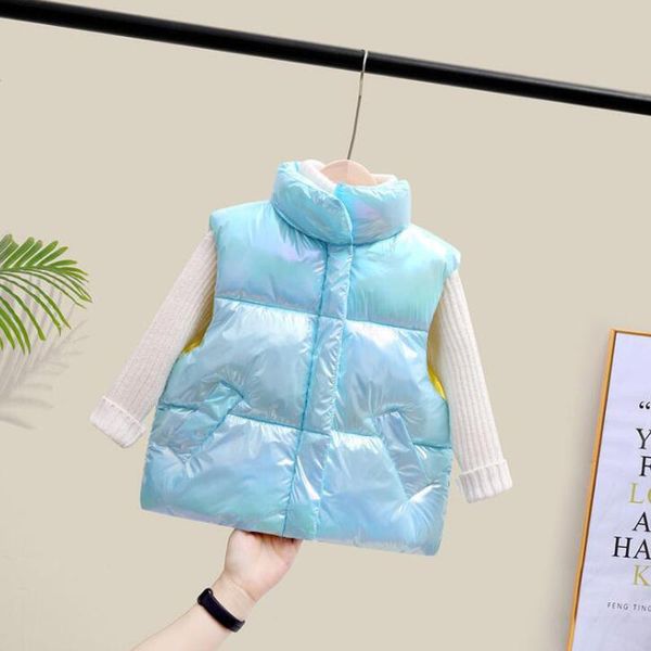 

children's down cotton vest autumn winter baby boys girls warm outerwear waistcoat toddler kids gilet fille coats 4-10 year, Camo