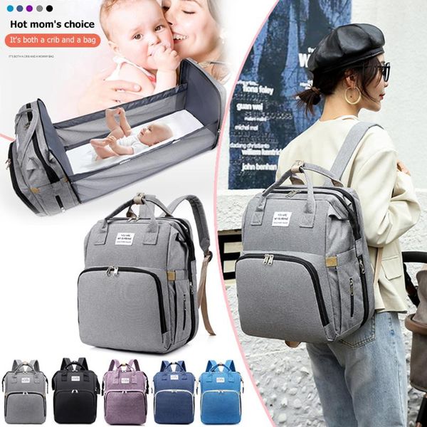 

duffel bags portable crib nappy bag baby care changing diaper stylish folding mummy maternity
