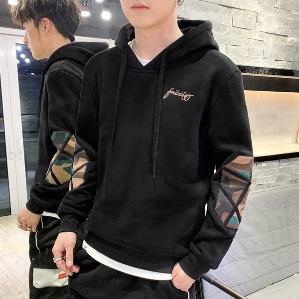 

men's hoodies & sweatshirts sweatshirt men harajuku autumn spring hoody casual fashion hoodie streetwear male clothes long sleeve, Black