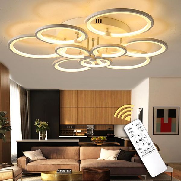 

pendant lamps modern led chandelier lihgt for living room bedroom dining black&white acrylic lighting luminair