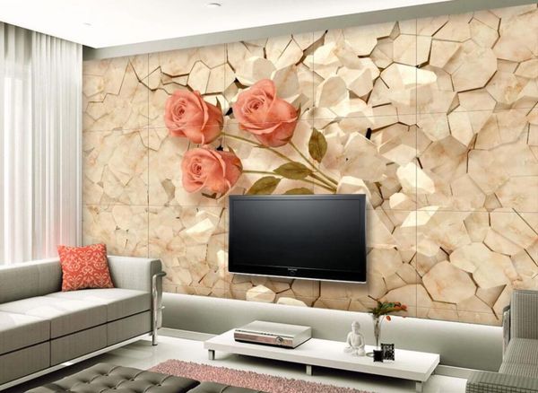 

wallpapers 3d rose flower po wallpaper rolls for living room landscape murals hd printed wall papers floral painting home decor custom