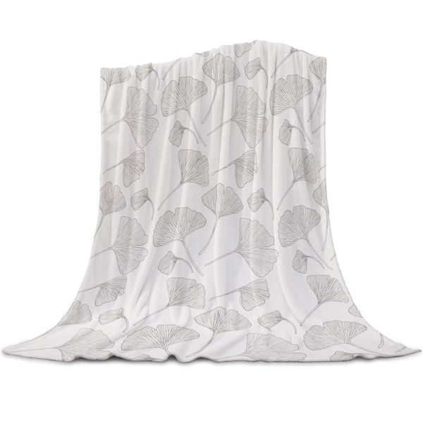 

blankets ginkgo leaves texture pink soft blanket for bed sofa cover summer large travel throw bedspread carpet