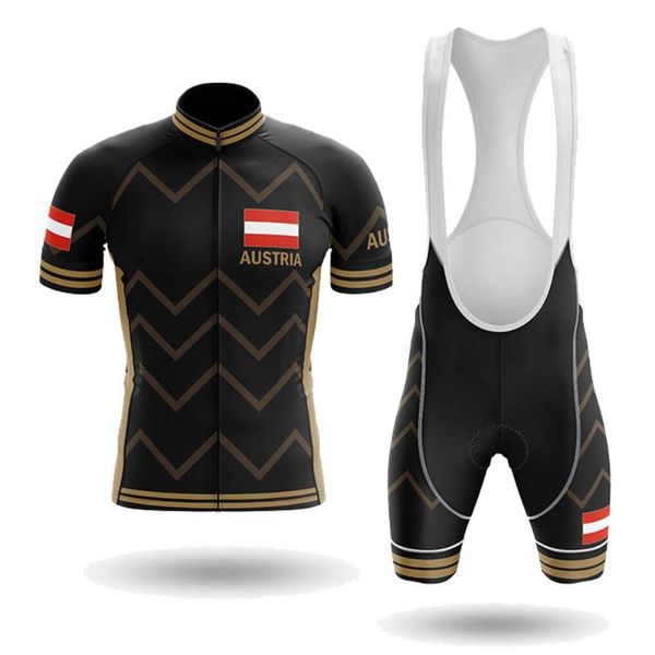 

cycling jersey set 2021 maillot team austria breathable ropa ciclismo racing bicycle clothing mans mtb bike clothes uniform sets, Black;blue