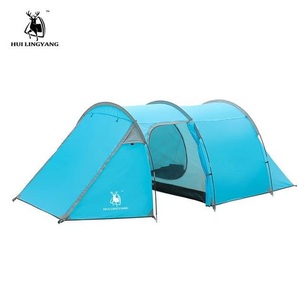 

single bedroom apartment camping tent tunnel tents 2-3 person outdoor 2 layer driving filed canopy easy and convenient shelters