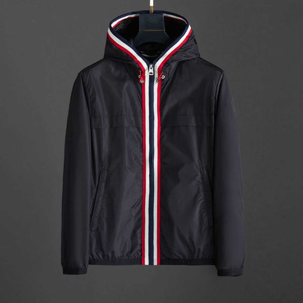 

autumn fashion trend jacket men's designer luxury brand wild casual regular hooded coats size m-2xl, Black;brown