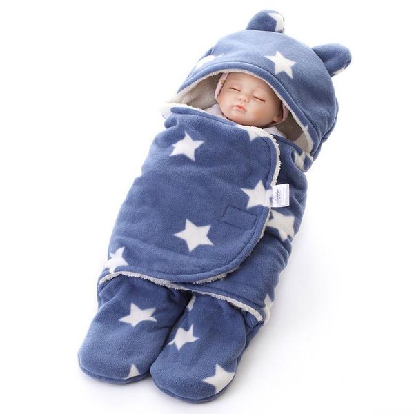 

baby blankets born double layer polar fleece infant swaddle wrap bedding blanket sleeping bags & swaddling