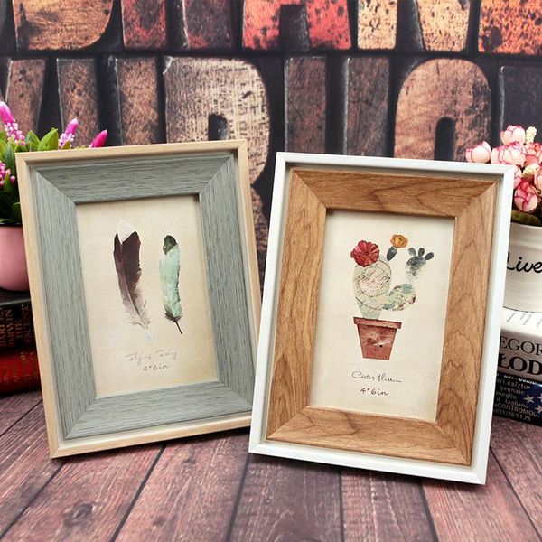 

frames and mouldings creative cactus feather wooden po frame wall house decoration crafts ornaments