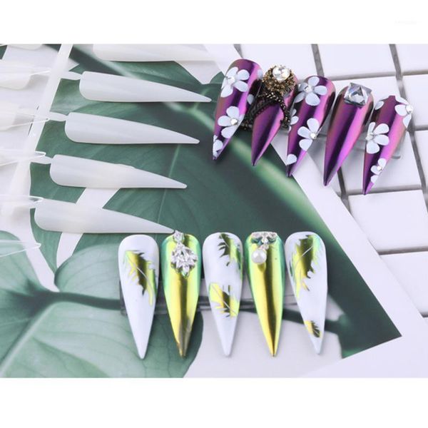 

240pcs nail art practice tips display diy color sample polish chart fake nails salon tools1, Black