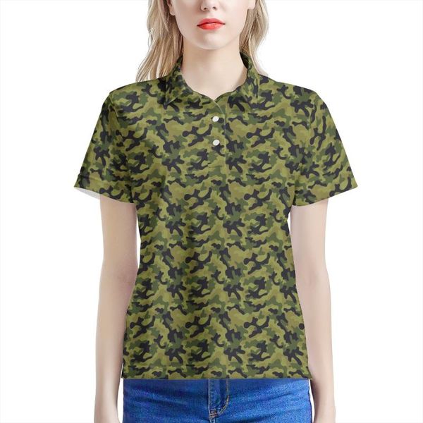 

women's polos arrive fashion custom design camouflage camo 3d print all over shirt customer drop wholesalers, White