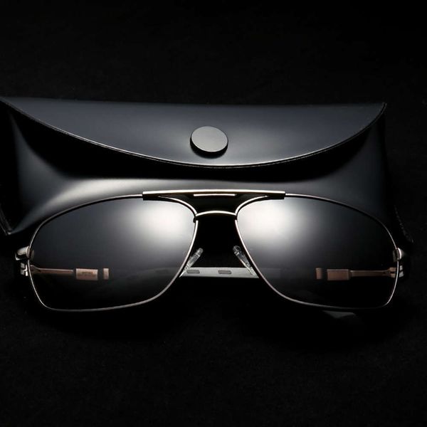 

highend accessories colorful square double bridge metal sun glass sunglass, Black