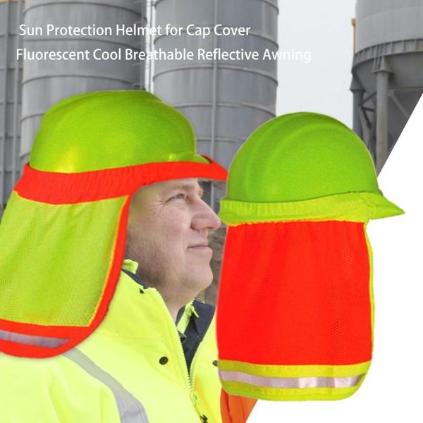

wide brim hats 2pcs sunshade sun protection helmet for cap cover fluorescent cool breathable reflective awning, Blue;gray