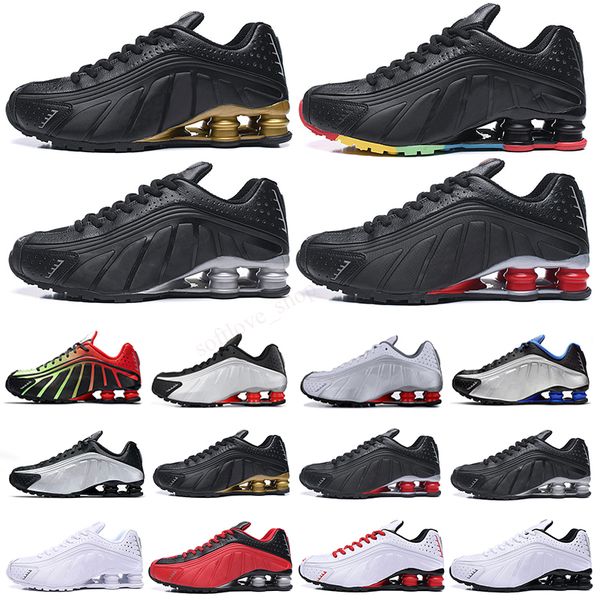 

sho tl r4 black women men running shoes vibrant tones volt racer blue copper grey 301 orange silver trainers size 12, White;red