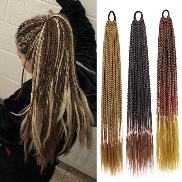 

human ponytails zizi braids crochet box hair bundles chorliss synthetic extensions purple balck red pink braiding, Black